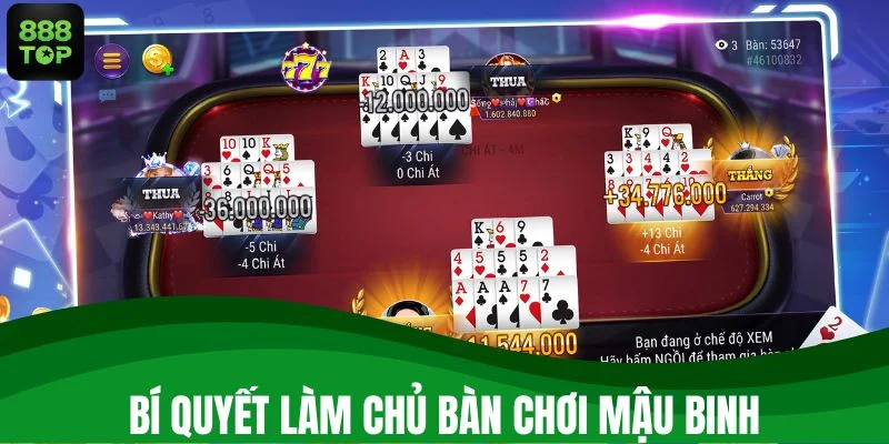 Bí quyết làm chủ bàn chơi mậu binh